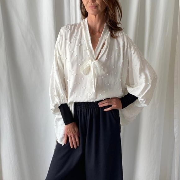 Rachel Comey kent blouse, navy blue, nwt - Picture 9 of 10